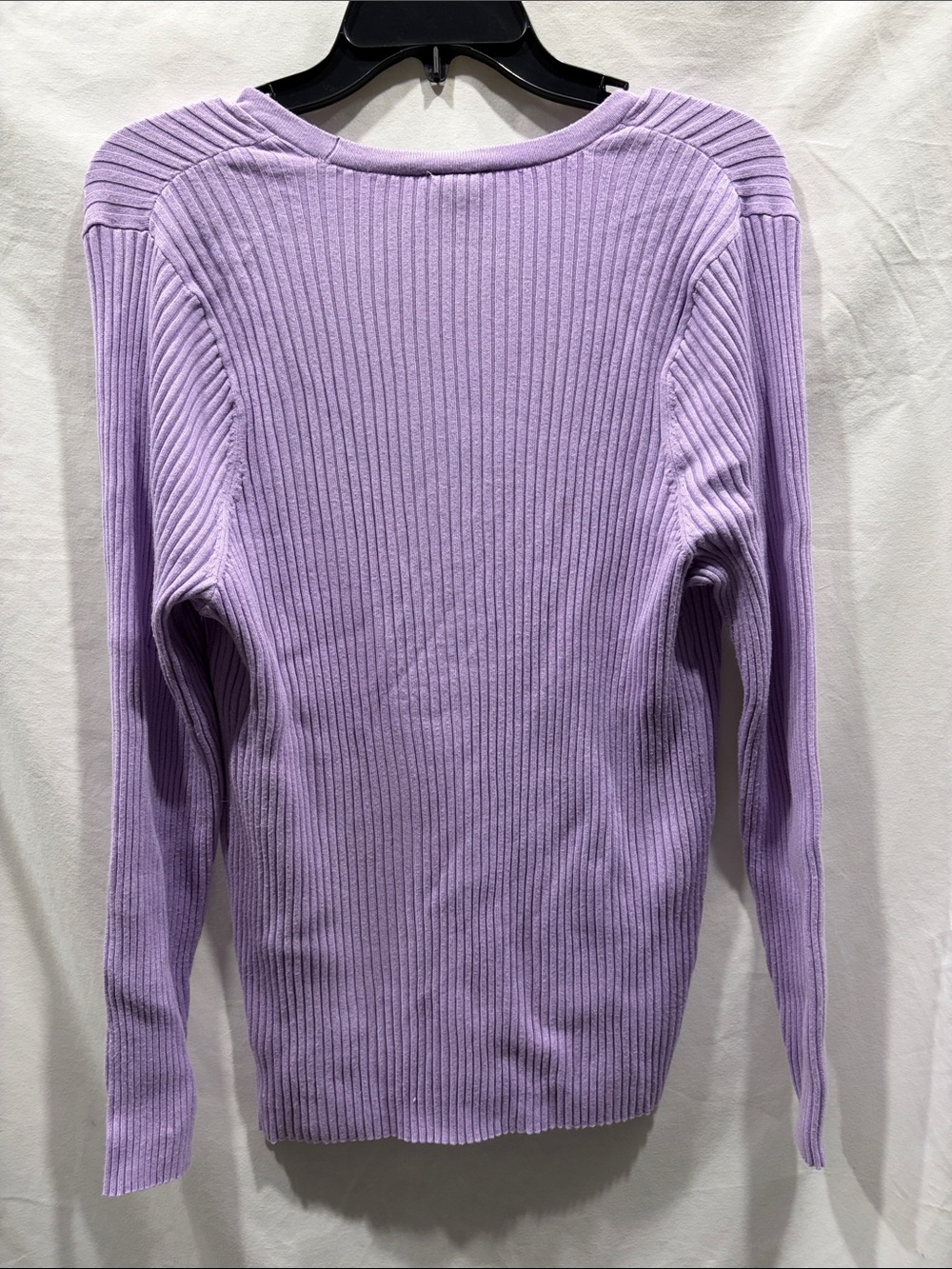 Torrid Lavender Ribbed V-Neck Button Cardigan - Picture 5 of 7